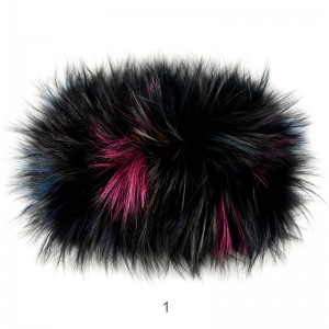 Women Colorful Fox Fur Headband Real Fox Fur Knitted Scarf Ear Protector