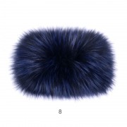 Women Colorful Fox Fur Headband Real Fox Fur Knitted Scarf Ear Protector