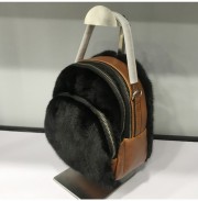 Fashion Girls Real Mink Fur Backpacks Women Winter Natural Mink Fur Shoulder Bags Lady Genuine Mink Fur Backpack