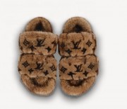 Women Summer Mink Slippers Mink Fur Sandals Designer Fur Slides