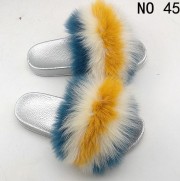 Real Fox Fur Slides Raccoon Fur Slippers Indoor Outdoor