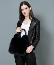 Luxury Women Bags Fur Manufacturers Real Fox Fur Woman Handbag