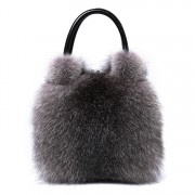 Luxury Women Bags Fur Manufacturers Real Fox Fur Woman Handbag