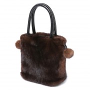 Women Real Mink Fur Handbag Real Fur Flap Drawstring Bag Ladies Crossbody Bags Female Bags For Lady Fur Shoulder Bag