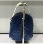 Fashion Girls Real Mink Fur Backpacks Women Winter Natural Mink Fur Shoulder Bags Lady Genuine Mink Fur Backpack