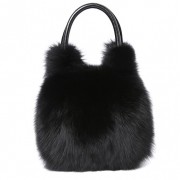 Luxury Women Bags Fur Manufacturers Real Fox Fur Woman Handbag