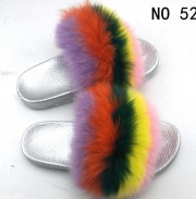 Real Fox Fur Slides Raccoon Fur Slippers Indoor Outdoor