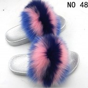 Real Fox Fur Slides Raccoon Fur Slippers Indoor Outdoor