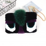 Rex Rabbit Fur Small Monster Design Fur Bag