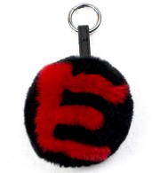 Cute Rex Rabbit Fur Charm Puff Ball Keychain sell by a complete of set