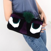 Rex Rabbit Fur Small Monster Design Fur Bag