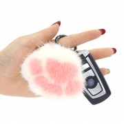 Cute Cartoon Mink Fur Cat Claw Keychain Fluffy Keyring