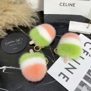 Mink Fur Ice Cream Keychain Bag Charm Car Keyring