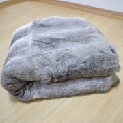 Natural Rabbit Fur Bedspread Rabbit Throw