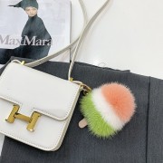 Mink Fur Ice Cream Keychain Bag Charm Car Keyring