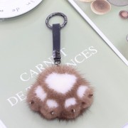 Cute Cartoon Mink Fur Cat Claw Keychain Fluffy Keyring