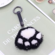Cute Cartoon Mink Fur Cat Claw Keychain Fluffy Keyring