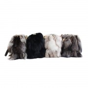 Real Fox Fur Shoulder Bags Genuine Leather Handbags