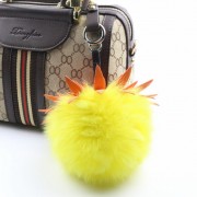 Fox Fur Pompom Ball Keychain Fluffy Charm