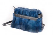 Luxury Fox Fur Bag Leather Handbag