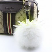 Fox Fur Pompom Ball Keychain Fluffy Charm