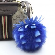 Fox Fur Pompom Ball Keychain Fluffy Charm