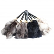 Real Fox Fur Shoulder Bags Genuine Leather Handbags