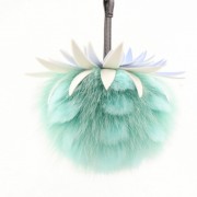 Fox Fur Pompom Ball Keychain Fluffy Charm