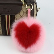 Fox Fur Pompom Ball Keychain Fluffy Charm