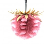 Fox Fur Pompom Ball Keychain Fluffy Charm