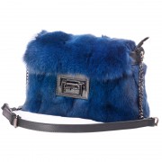 Luxury Fox Fur Bag Leather Handbag