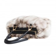 Real Fox Fur Shoulder Bags Genuine Leather Handbags