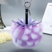 Fox Fur Pompom Ball Keychain Fluffy Charm