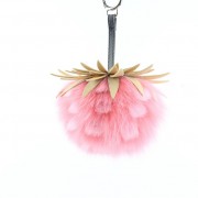 Fox Fur Pompom Ball Keychain Fluffy Charm