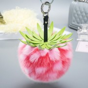 Fox Fur Pompom Ball Keychain Fluffy Charm