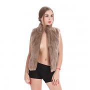 Women Rabbit Fur Vest Full Pelt Gilet