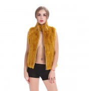 Women Rabbit Fur Vest Full Pelt Gilet