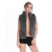 Women Rabbit Fur Vest Full Pelt Gilet