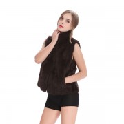 Women Rabbit Fur Vest Full Pelt Gilet