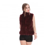 Women Rabbit Fur Vest Full Pelt Gilet