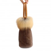 Full-pelt Mink Fur Rex Rabbit Fur Shoulder Bag