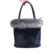 Full-pelt Mink Fur Rex Rabbit Fur Shoulder Bag