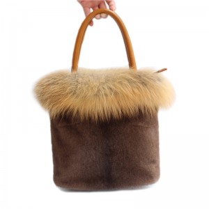 Full-pelt Mink Fur Rex Rabbit Fur Shoulder Bag