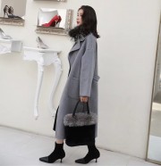 Full-pelt Mink Fur Rex Rabbit Fur Shoulder Bag