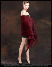 Real Mink Fur Handmade Knitted Shawl