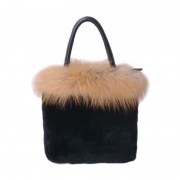 Full-pelt Mink Fur Rex Rabbit Fur Shoulder Bag