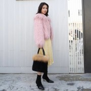 Full-pelt Mink Fur Rex Rabbit Fur Shoulder Bag