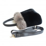 Full-pelt Mink Fur Rex Rabbit Fur Shoulder Bag