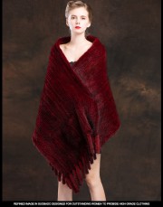 Real Mink Fur Handmade Knitted Shawl