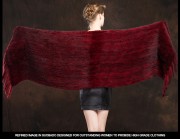 Real Mink Fur Handmade Knitted Shawl